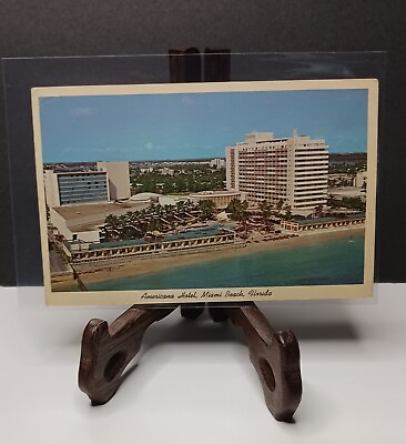 #ad Postcard Vintage American Hotel Miami Beach Florida G.36 $2.99