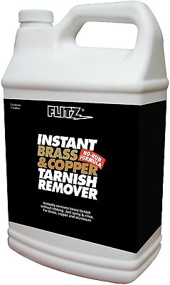 #ad FLITZ Brass amp; Copper Tarnish Remover 1 Gallon 3785ml BC01810 SEE VIDEO $75.49