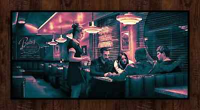 #ad Baby Driver Debora Bo#x27;s Diner Variant Movie Poster Mondo # 125 Print 24x12 $98.00
