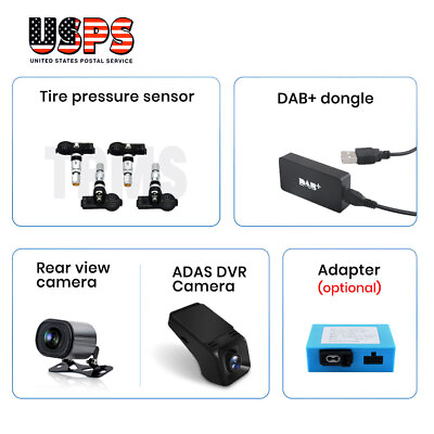 #ad DAB dongle ADAS DVR Rear View Camera Tire Pressure Monitor Fiber Optics Adapter $239.99