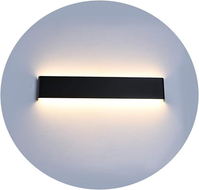 #ad 24 Inch LED Wall Sconce Lighting 20W Black Vanity Lights for Bathroom Vanity M $85.99