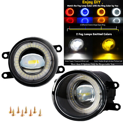 #ad #ad 2PCS LED Fog Lights Bumper Driving Lamps For Toyota Corolla Camry Lexus Avalon $48.79