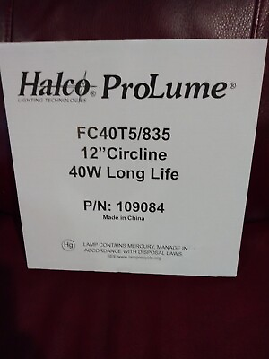 #ad 4X Halco ProLume FC40T5 835 12quot; Circline 40W Long Life P N: 109084 $39.99