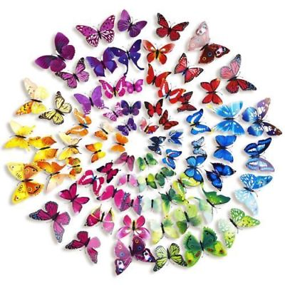 #ad Butterfly Room G Decals Wall All Stickers 3D Decorations 12X Kids Art Home Dec ） $4.08