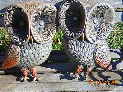 #ad Vintage Pair 2 Burwood Mid Century Wall Art Owl numbers 4533 and 4534 $110.00