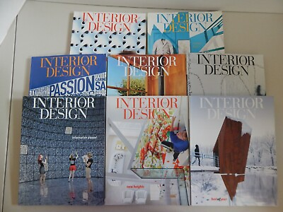 #ad Lot 8 INTERIOR DESIGN Magazine Back Issues 2012 Jan Apr May Jul Aug Oct Nov Dec $32.95