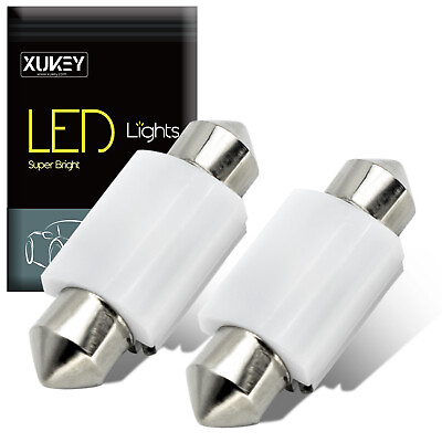 #ad 2 pcs 6418 C5W 36MM Festoon LED License Plate Tag Light Bulb 6000K Bright White $6.69