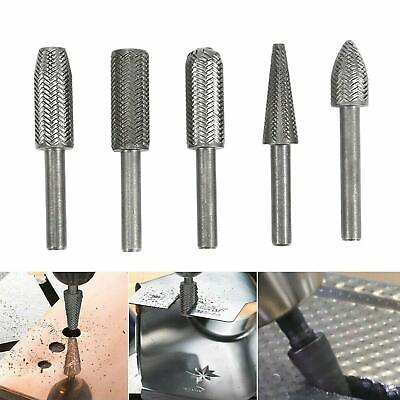 #ad 5pcs 6cm Metal Cutter Drill Bits Rotary Bits Rasp For Steel Grinding Carving A $12.66