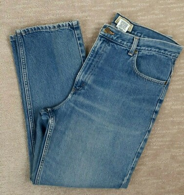 #ad LL Bean Jeans Women 16 Blue Original Fit Traditional High Rise Medium Wash Denim $15.98