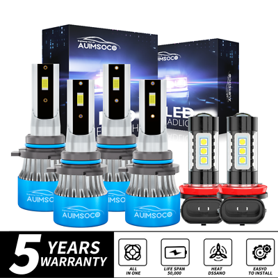 #ad For Dodge Avenger 2013 2014 6X LED Headlight High Low Beam Fog Light Bulbs Kit $49.99