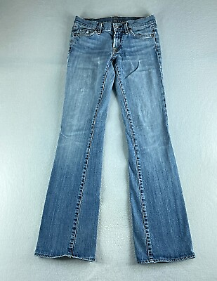 #ad 7 For All Mankind Women Jeans Blue Tag Size 25 27x32 Low Rise Bootcut Denim $16.78