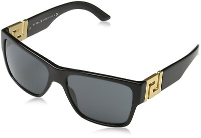 #ad Versace Men#x27;s VE4296 Sunglasses Black Gray 59mm $119.95