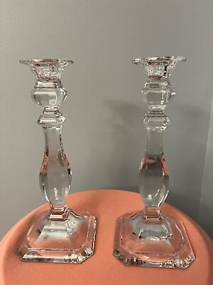 #ad crystal candlestick holders $25.00