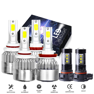 #ad For Chevy Silverado 1500 2007 2015 6x 6000K LED Headlight Hiamp;LoFog Bulbs Kit $32.39