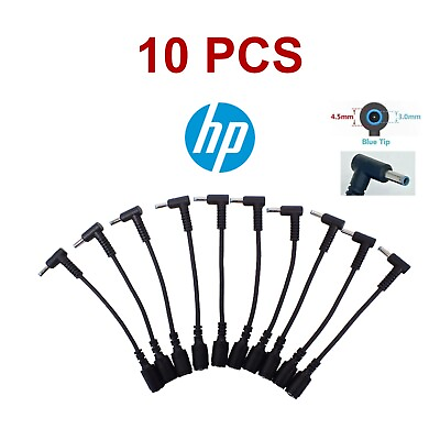 #ad 5 10x Power Charger Converter Adapter Cable 7.4mm To 4.5mm For HP Blue Small Tip $9.99