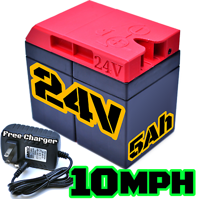 #ad 10MPH 24V Power Wheels Upgrade Battery 5Ah speed turbo boost kit with charger $79.99