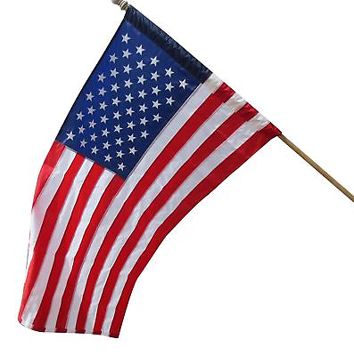 #ad #ad 3x5 Foot US USA AMERICAN FLAG SLEEVE amp; HEM House Pole BANNER POCKET $9.88
