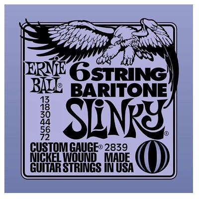 #ad Ernie Ball 2839 Electric 6 String Guitar Strings Round Wound Baritone Short $9.99