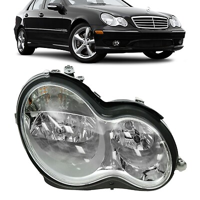 #ad For 05 06 07 Mercedes Benz C230 C240 C280 Headlight With New Bulb Passenger Side $127.95