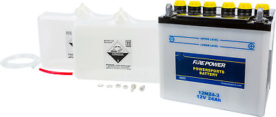 #ad FIRE POWER 12V Standard Battery w Acid Pack 12N24 3 12N24 3 $74.99