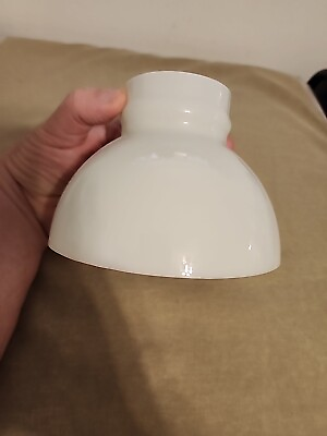 #ad VINTAGE 6quot; FITTER WHITE MILK GLASS LAMP SHADE $15.95