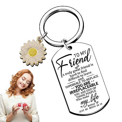 #ad 1*Friendship Keychain Stainless Steel True Friendship Key Ring To My Friend Gift $6.93