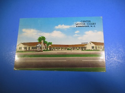 #ad 1965 Center Motor Court Kannapolis North Carolina Post Card PC39 $9.98