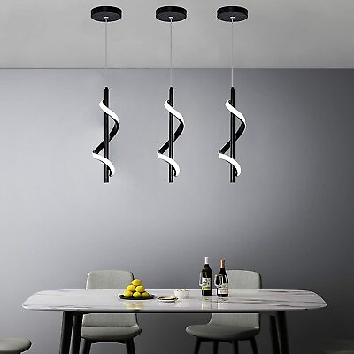 #ad Spiral Modern LED Pendant Light Bedroom Living Room Kitchen Hanging Lamp $52.50