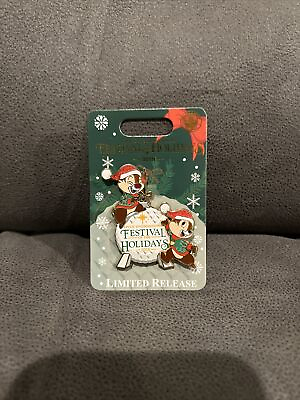 #ad Disney Pin 2019 Epcot Festival of the Holidays Chip amp; Dale Limited Release $30.40