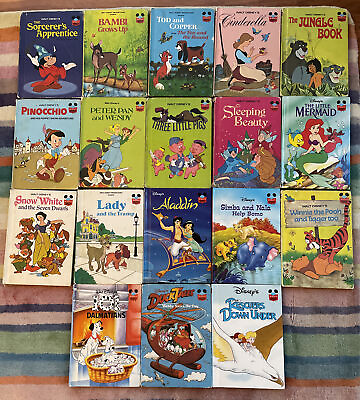 #ad 18 Walt Disney Books Wonderful World Of Reading Vintage Children 1st Ed 1973 GBP 49.99