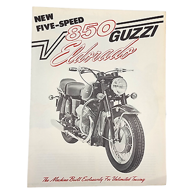 #ad Vintage Brochure Insert Moto Guzzi 850 Eldorado Motorcycle Magazine $29.99