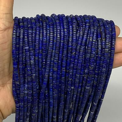 #ad 1 strand 2mm 3mm Small Size Natural Lapis Lazuli Beads Tube @AfghansitanB1313 $4.80