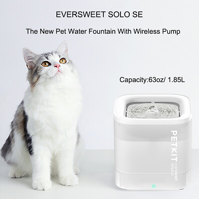 #ad PETKIT Automatic Water Fountain for Cats and Small Dogs with Wireless Pump 63oz $29.99