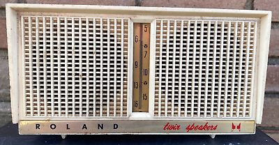 #ad Roland VINTAGE Twin Speaker Tube Radio Extremely hard to find $39.98