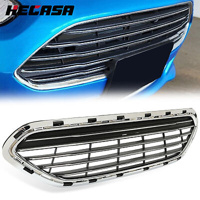 #ad HECASA Front Chrome Upper Grille Grill FOR 2014 2019 Ford Fiesta 4DR 15 16 17 18 $64.50