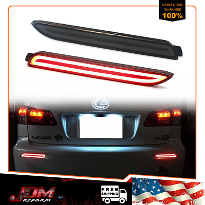 #ad Lexus Taillight Style Red 3D Optic LED Bumper Reflector Lights For Lexus Toyota $19.99