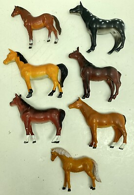 #ad Unbranded Plastic Horses 1993 94 Appaloosa Paint Arabian Quarterhorse $12.28