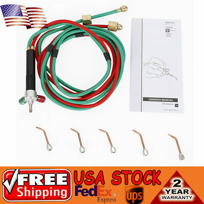#ad Mini Liquefied Gas Little Torch Welding Gun Soldering Kit 5 Tips 14mm joints $20.95