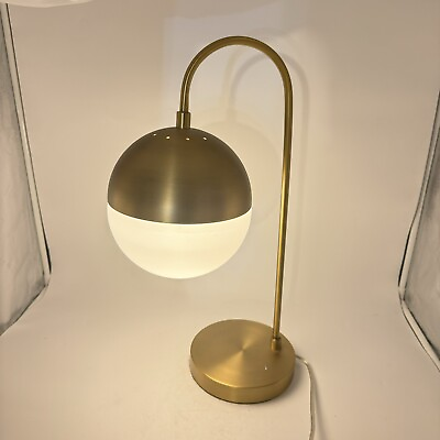 #ad Vintage Brass Contemporary Mid century Modern Table desk Lamp Rare 23” $75.00