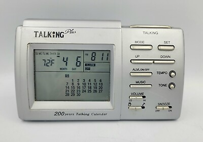 #ad Ultmost Talking Plus Talking 200 Year Calendar Clock Battery Operated WORKS $28.00