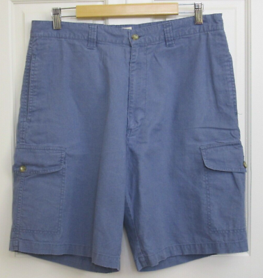 #ad St Johns Bay Blue Cargo Shorts Mens Size 36 Waist 34 Casual 76 26085 $13.45