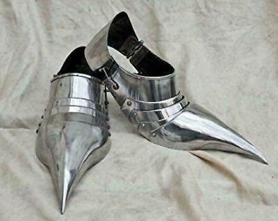 #ad Medieval knight Armor Halloween shoes Warrior Gothic Iron amp; Steel Shoes $148.00