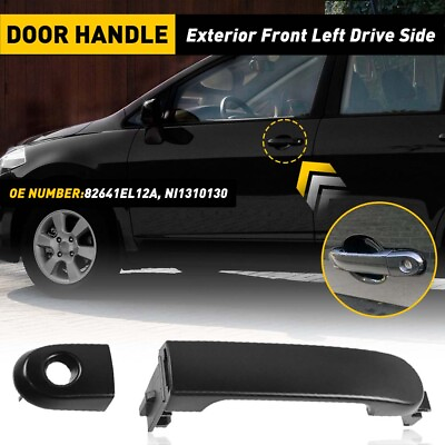 #ad For 2007 12 Black Versa Nissan Front Left Side Driver Outside Outer Door Handle $14.99