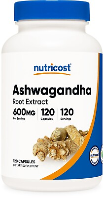 #ad Nutricost Ashwagandha Root Herbal Supplement 600mg 120 Capsules $15.99