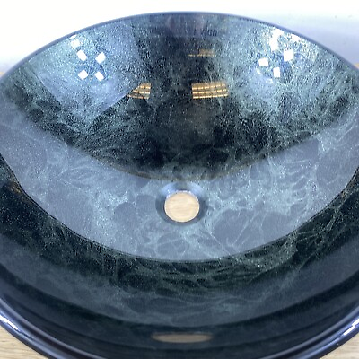 #ad Vigo VG07051 16 1 2quot; Glass Bathroom Vessel Sink Gray Onyx $49.99