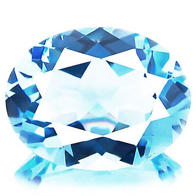 #ad Flawless Natural Topaz 2.56ct Oval Cut Baby Swiss Sky Blue Color Mined at Brazil $9.99