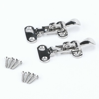 #ad Pair 316 Stainless Steel Boat Latch Clamp Lockable Hold Down Hatch Fastener $19.95