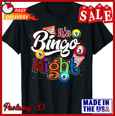 #ad New Limited Bingo Night Gift Bingo Player Lottery Winner Bingo T Shirt S 5XL $15.90