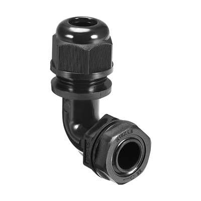 #ad M16 Cable Gland 90 Degree Waterproof Nylon Joint for 6mm 10mm Dia Cable Wire AU $15.08