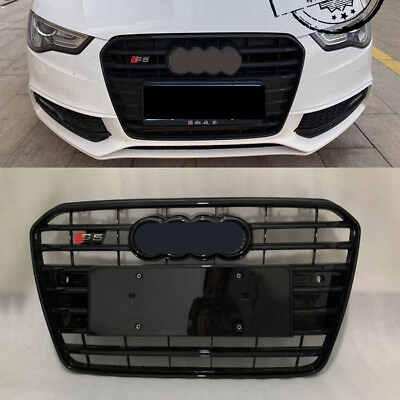 #ad For Audi A5 S5 2012 2016 S5 Style Black ring Strip Front bumper Grille $258.00